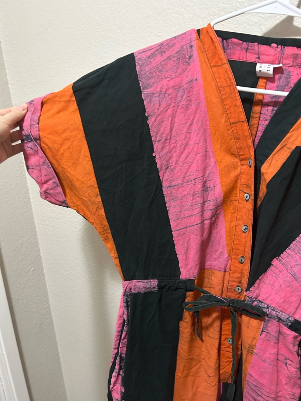 Osei-Duro Opus Jumpsuit “Carmine” – Hand-Batiked Slow Fashion Size XS - Picture 7 of 9